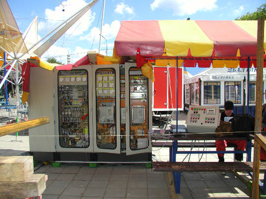 Cabinets including operator panel for amusement park in Moscow